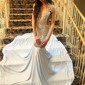 Prom Dress. Baby Blue. Fits sizes 2-4.